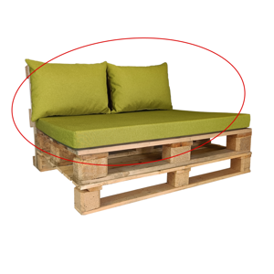 Ülőpárnák raklap bútorra, zöld, TOLA