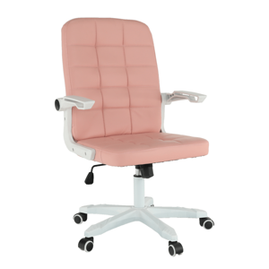 Irodai szék, fehér/rózsaszín, ZARGO